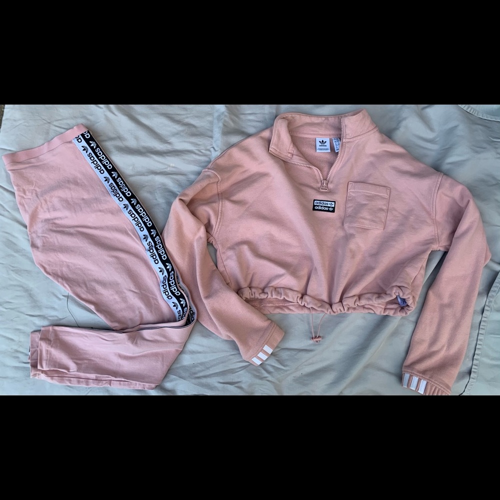 Adidas cropped hoodie AND matching leggings